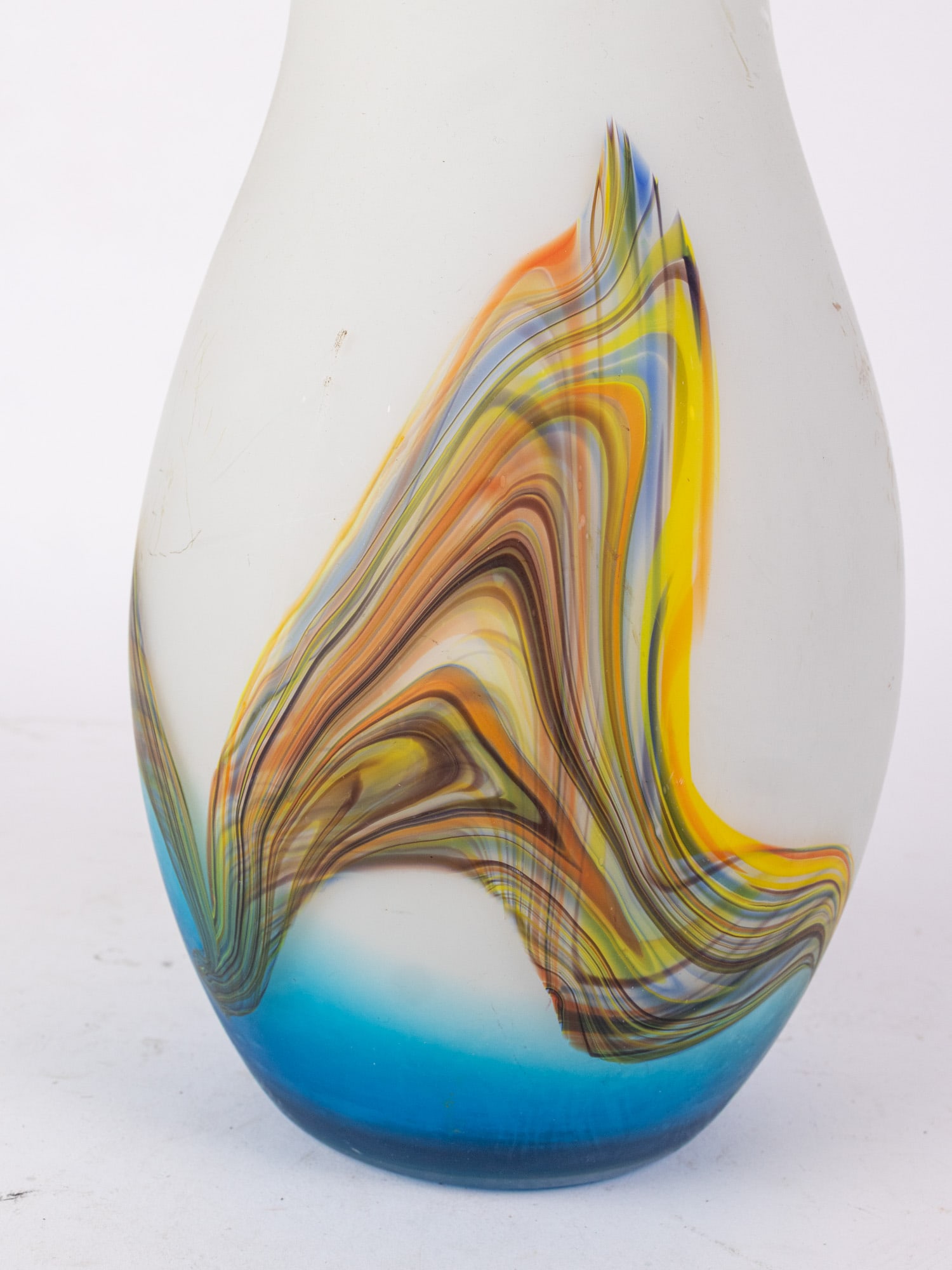 Multi-Color Art Glass Vase - 4