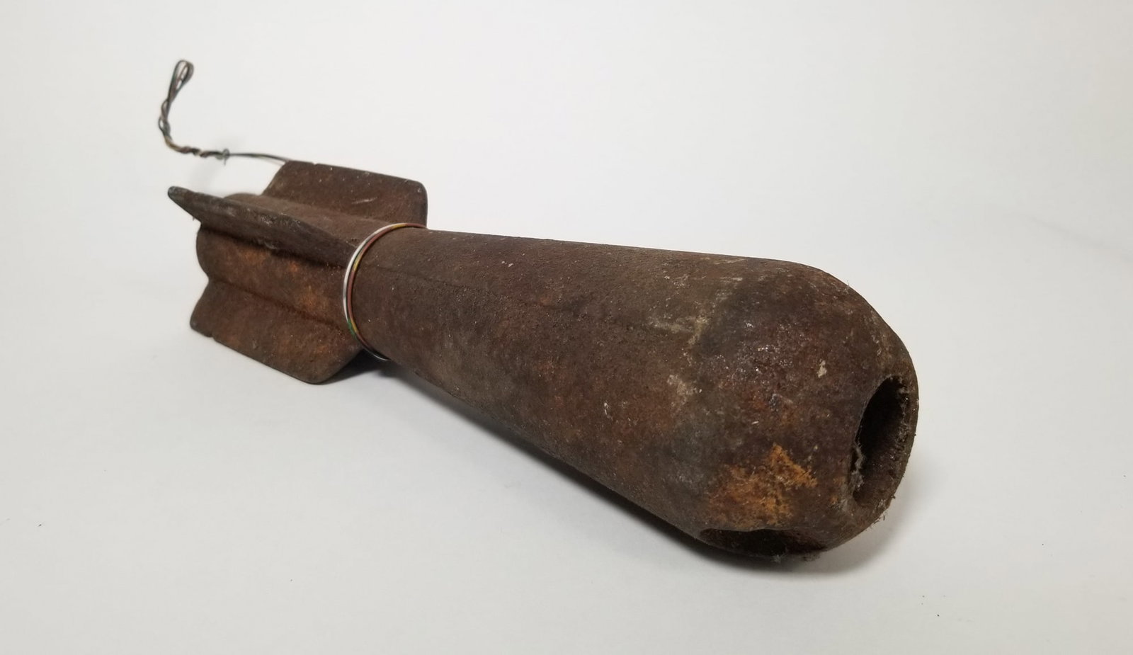 Vintage Military Bayonet and Two Practice Bombs - 3