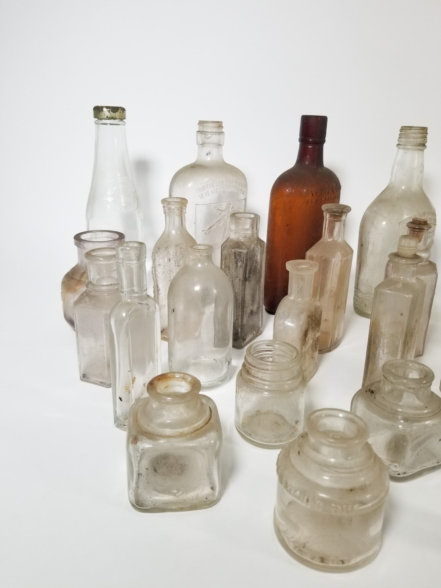 Lot of Assorted Vintage and Antique Glass Bottles - 3