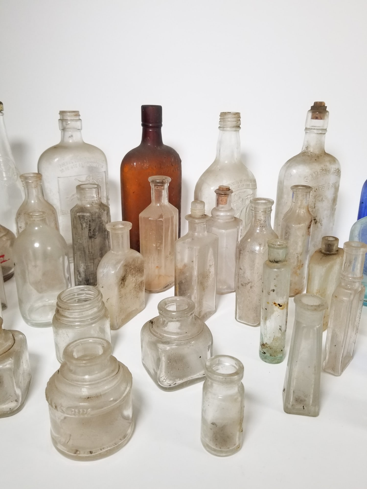 Lot of Assorted Vintage and Antique Glass Bottles - 4