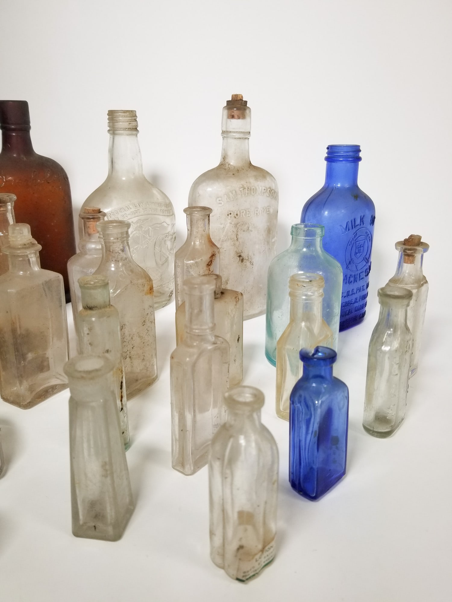 Lot of Assorted Vintage and Antique Glass Bottles - 5