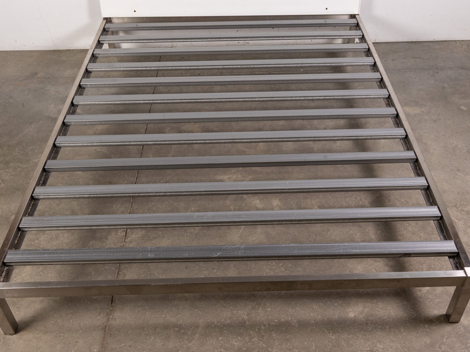 Industrial Modern Brushed Chrome Bed Frame - 2