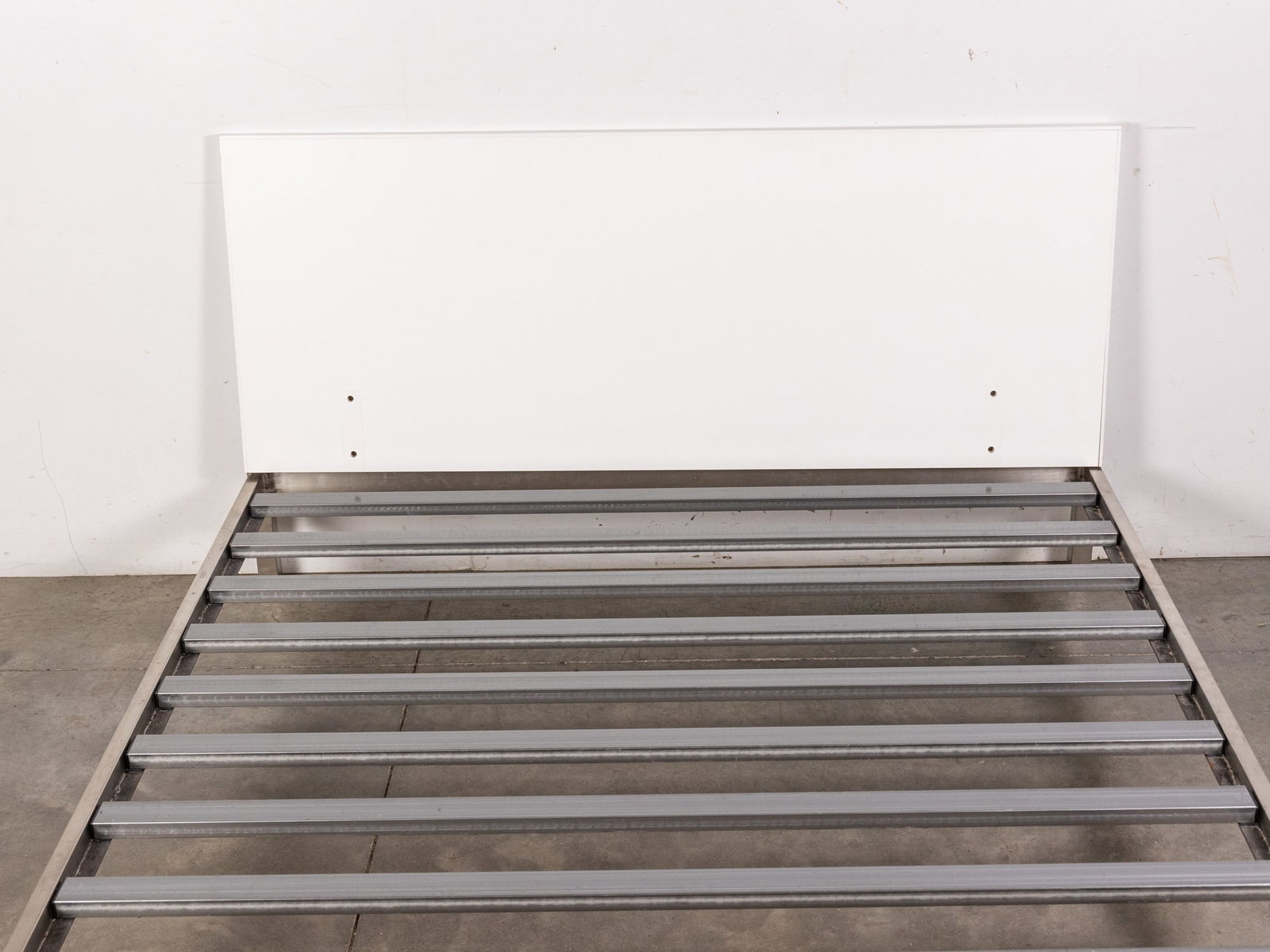 Industrial Modern Brushed Chrome Bed Frame - 3
