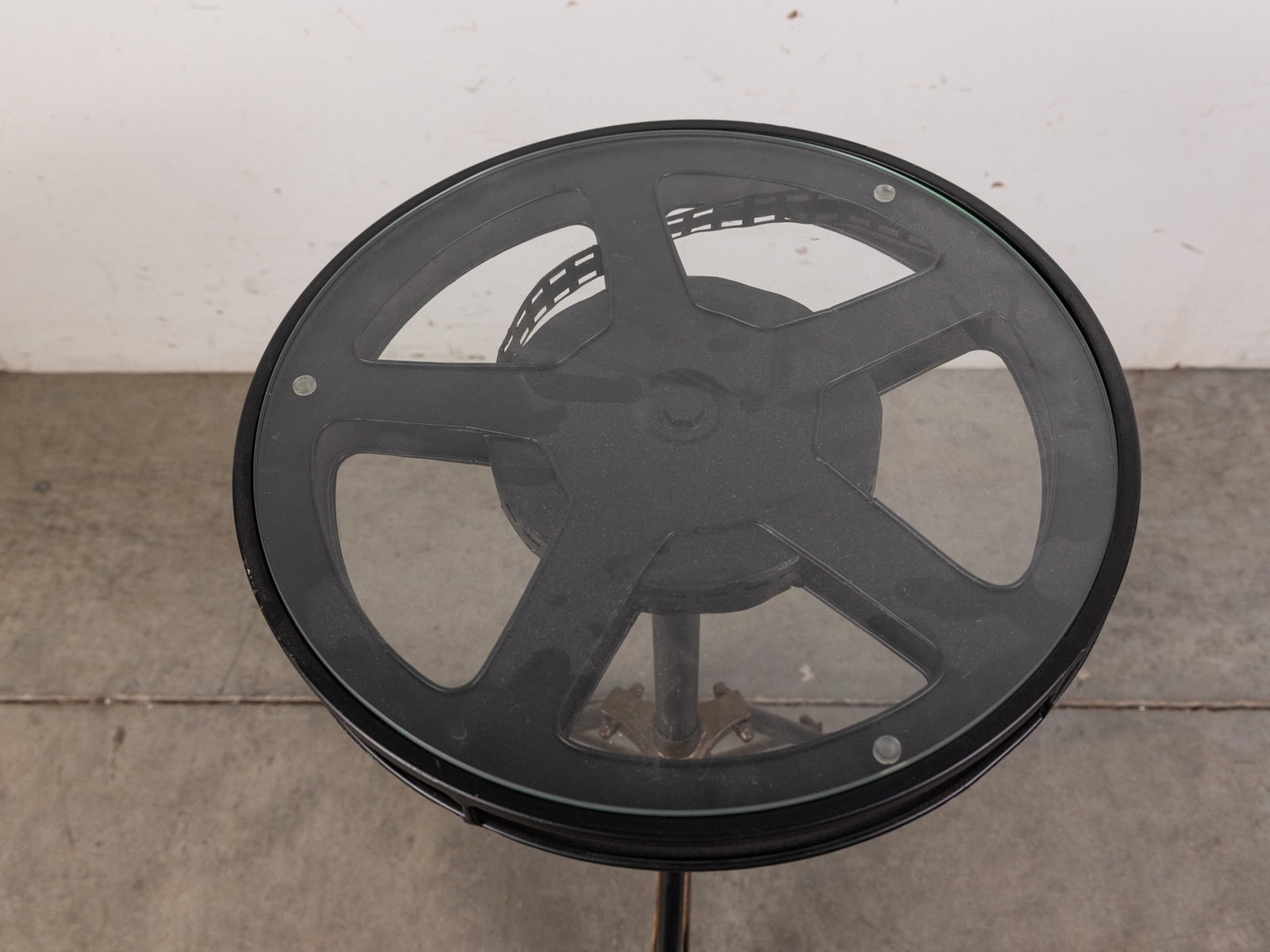 Film Reel Pedestal Side Table - 2