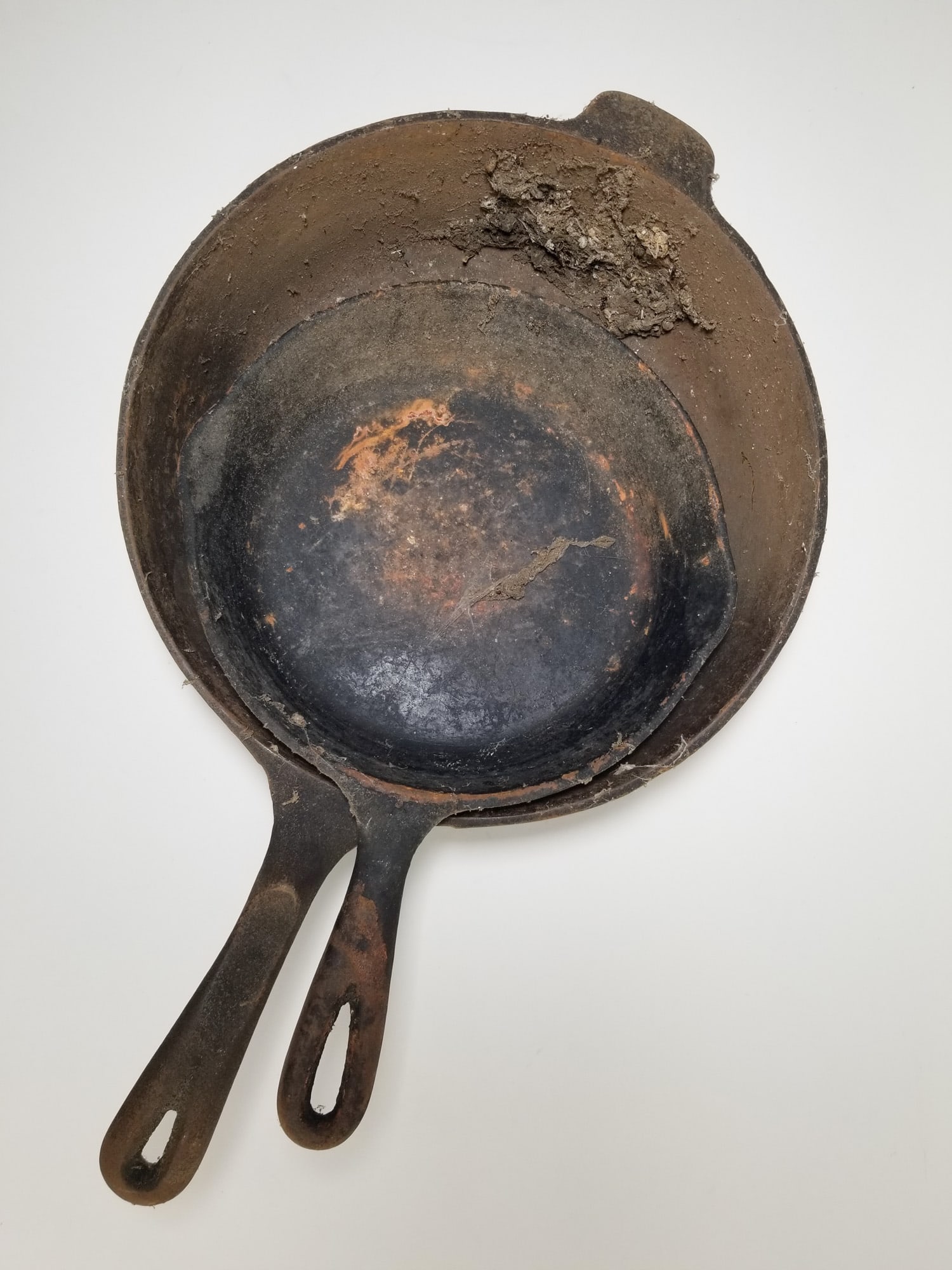 Two Cast Iron Frying Pans Featuring Wagner: Two Cast Iron Frying Pans Featuring Wagner Size 10" diameter Literature Brooks Auction – Online Auction Terms & Conditions Contact: (856) 694-2960 | info@brooks.auction READ BEFORE YOU BID:<