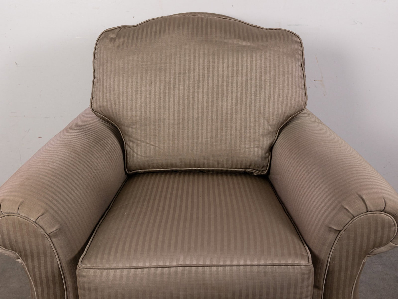 Ethan Allen Sage Green Striped Armchair - 3