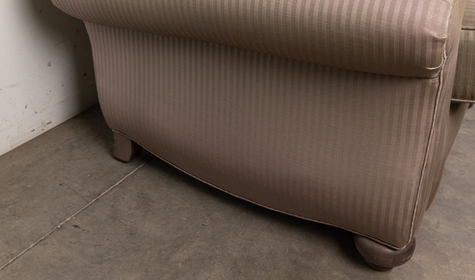 Ethan Allen Sage Green Striped Armchair - 5