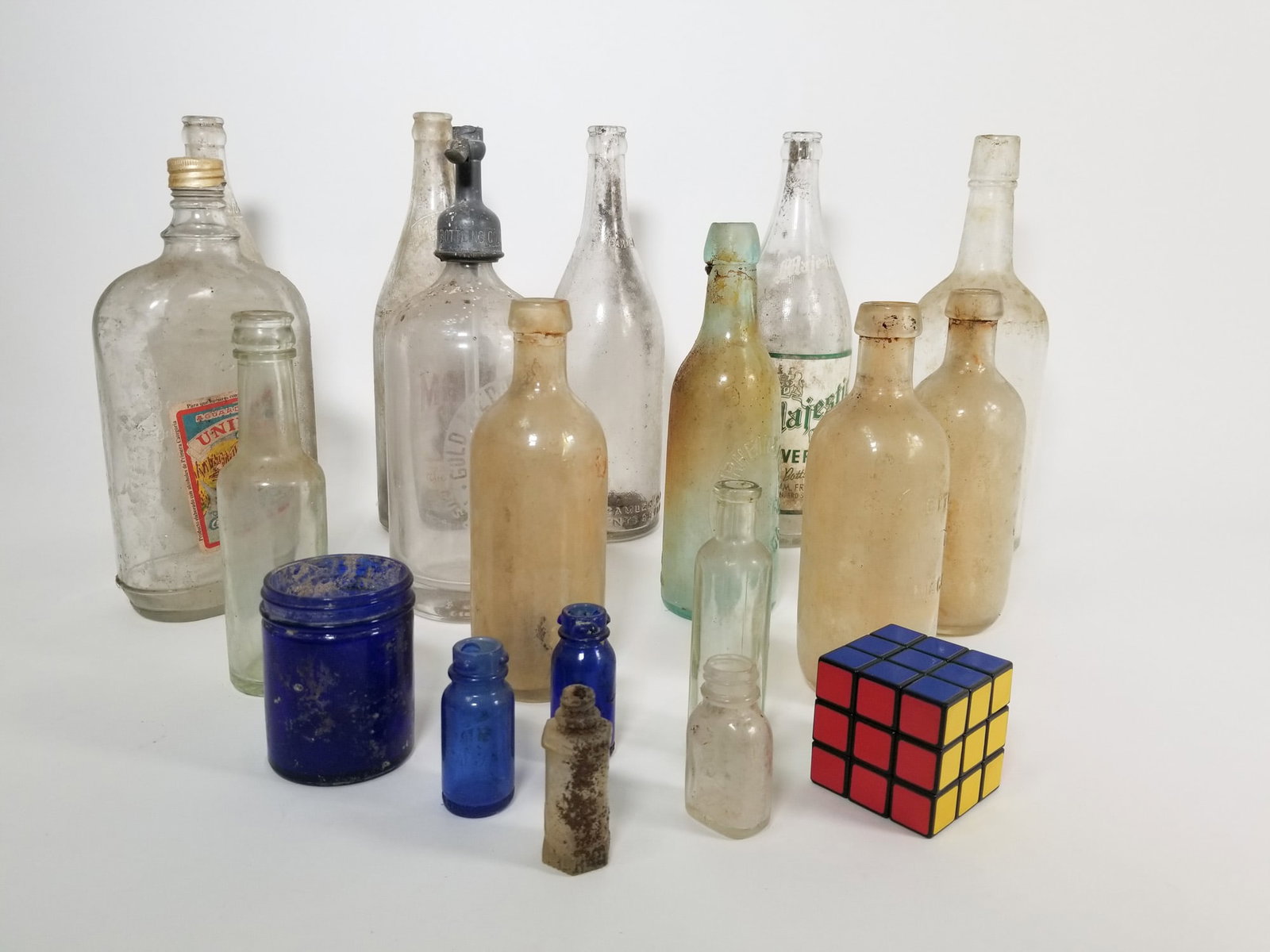 Lot of Assorted Vintage and Antique Glass Bottles - 2