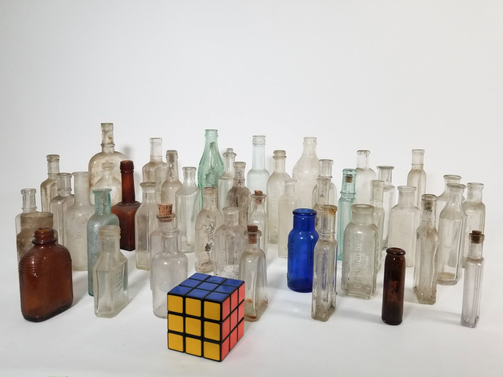 Lot of Assorted Vintage and Antique Glass Bottles - 2