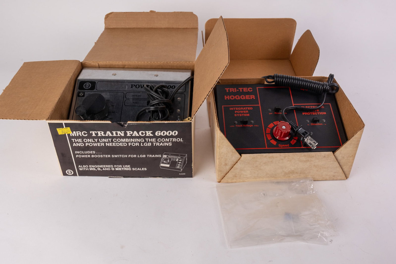Pair of Railway Accessories: Tri-Tec Hogger 40M - Model Rectifier Corporation Train Power 6000 Size 5" x 9" x 9" Literature Brooks Auction – Online Auction Terms & Conditions Contact: (856) 694-2960 | info@brooks.auction