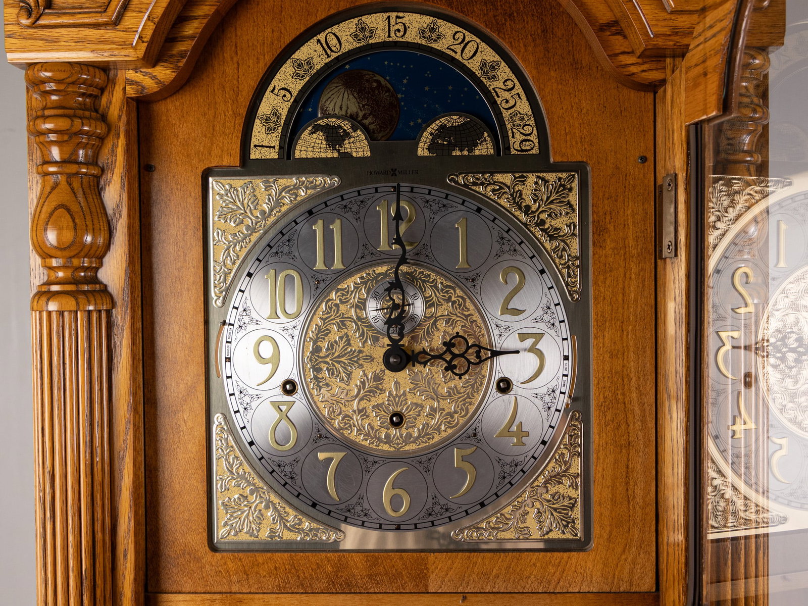 Vintage Howard MIller Oak Tall Case Clock - 2