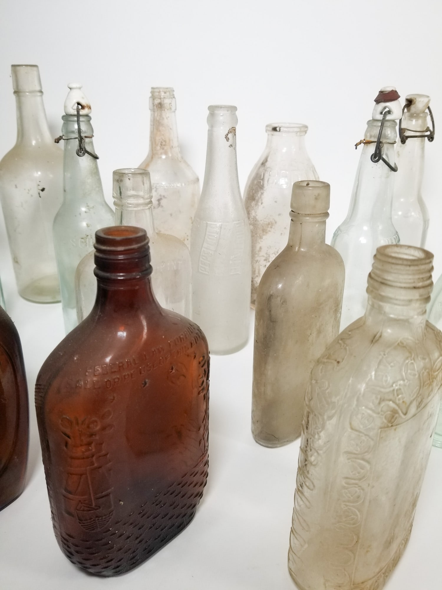 Lot of Assorted Vintage and Antique Glass Bottles - 4