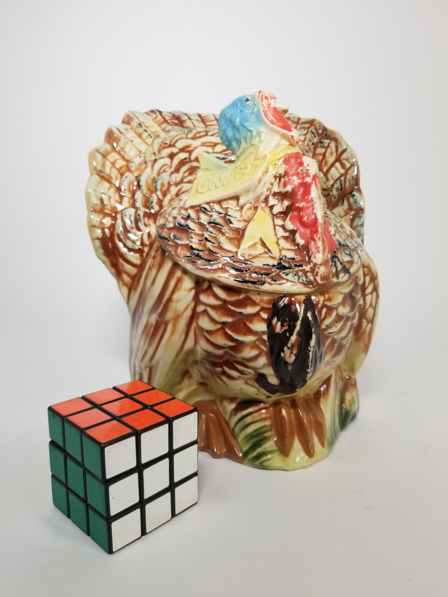 Vintage Ceramic Wild Turkey Cookie Jar - 2