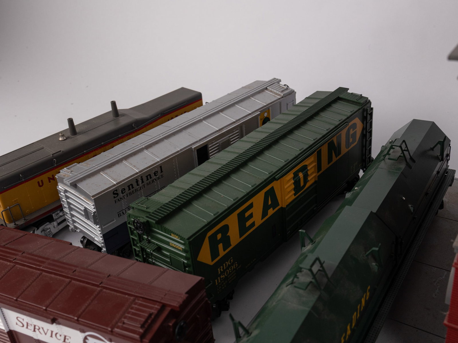 Assortment of Trains ft. MTH RailKing Operating Firehouse - 4