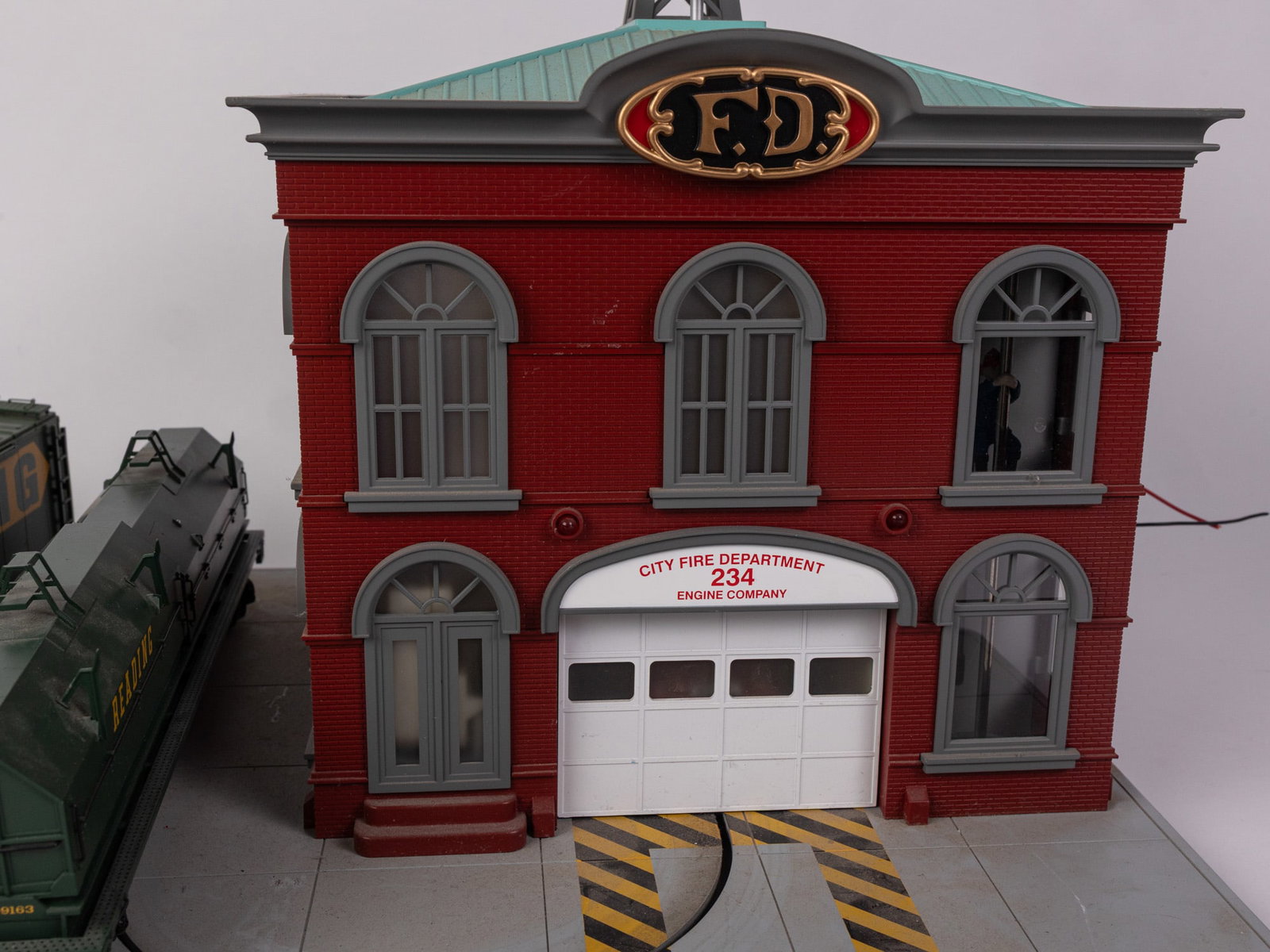 Assortment of Trains ft. MTH RailKing Operating Firehouse - 5