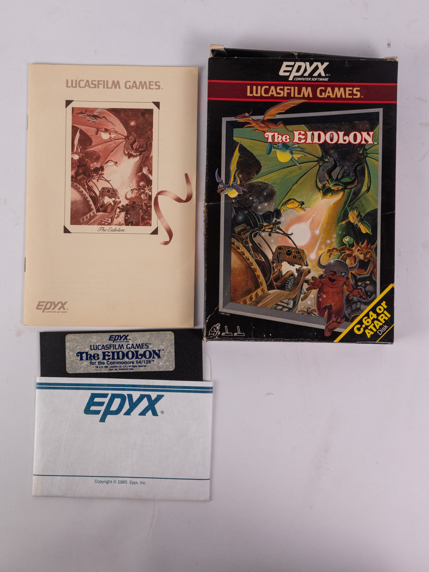 The Eidolon for Commodore 64/Atari: The Eidolon for Commodore 64/Atari Size 7" x 12" x 12" Literature Brooks Auction – Online Auction Terms & Conditions Contact: (856) 694-2960 | info@brooks.auction READ BEFORE YOU BID: We want