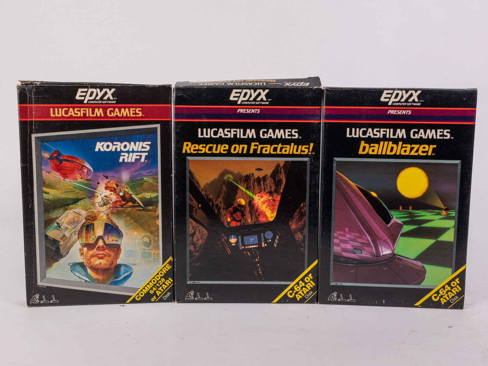 Assortment of Floppy Disk Lucasfilm Games: Koronis Rift - Rescue on Fractalus - Ballblazer Size 7" x 12" x 12" Literature Brooks Auction – Online Auction Terms & Conditions Contact: (856) 694-2960 | info@brooks.auction READ BEFORE YO