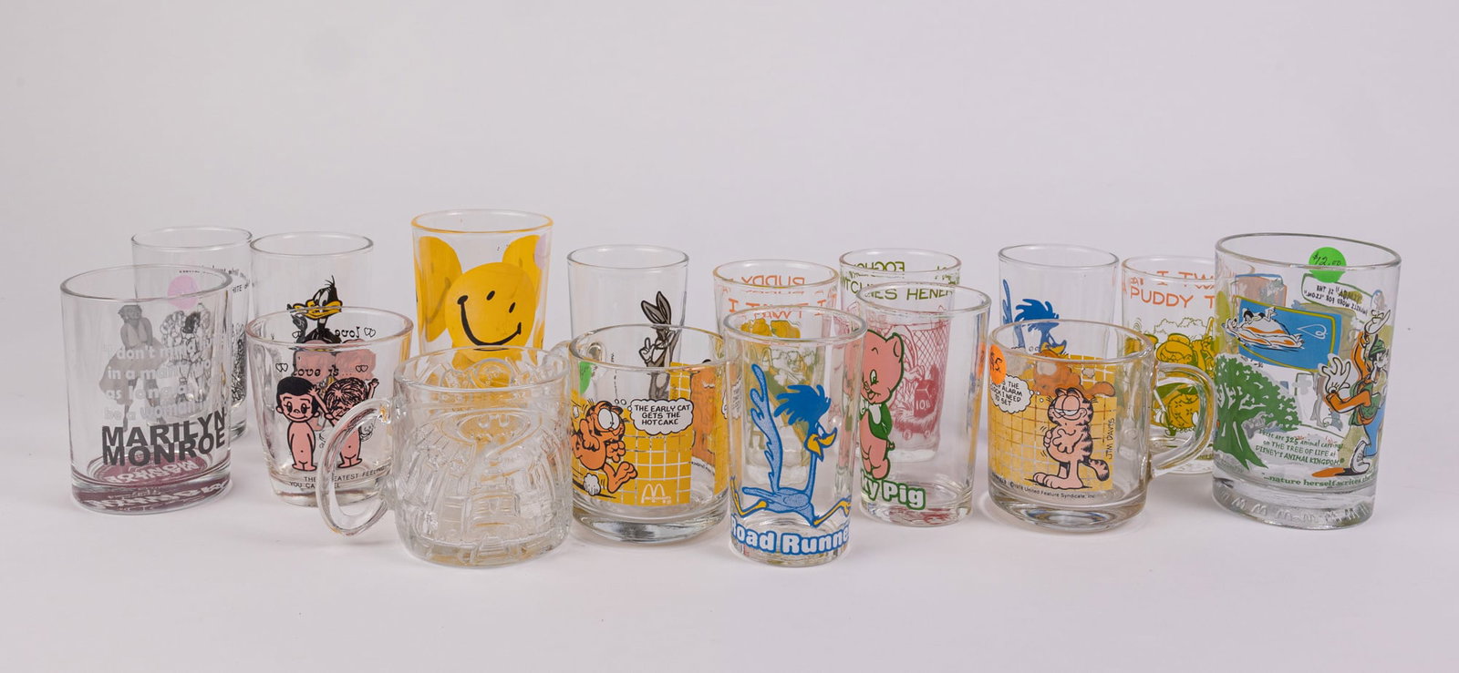 Lot of Assorted Collectible Character Glasses: Lot of Assorted Collectible Character Glasses Size 7" x 12" x 12" Literature Brooks Auction – Online Auction Terms & Conditions Contact: (856) 694-2960 | info@brooks.auction READ BEFORE YOU