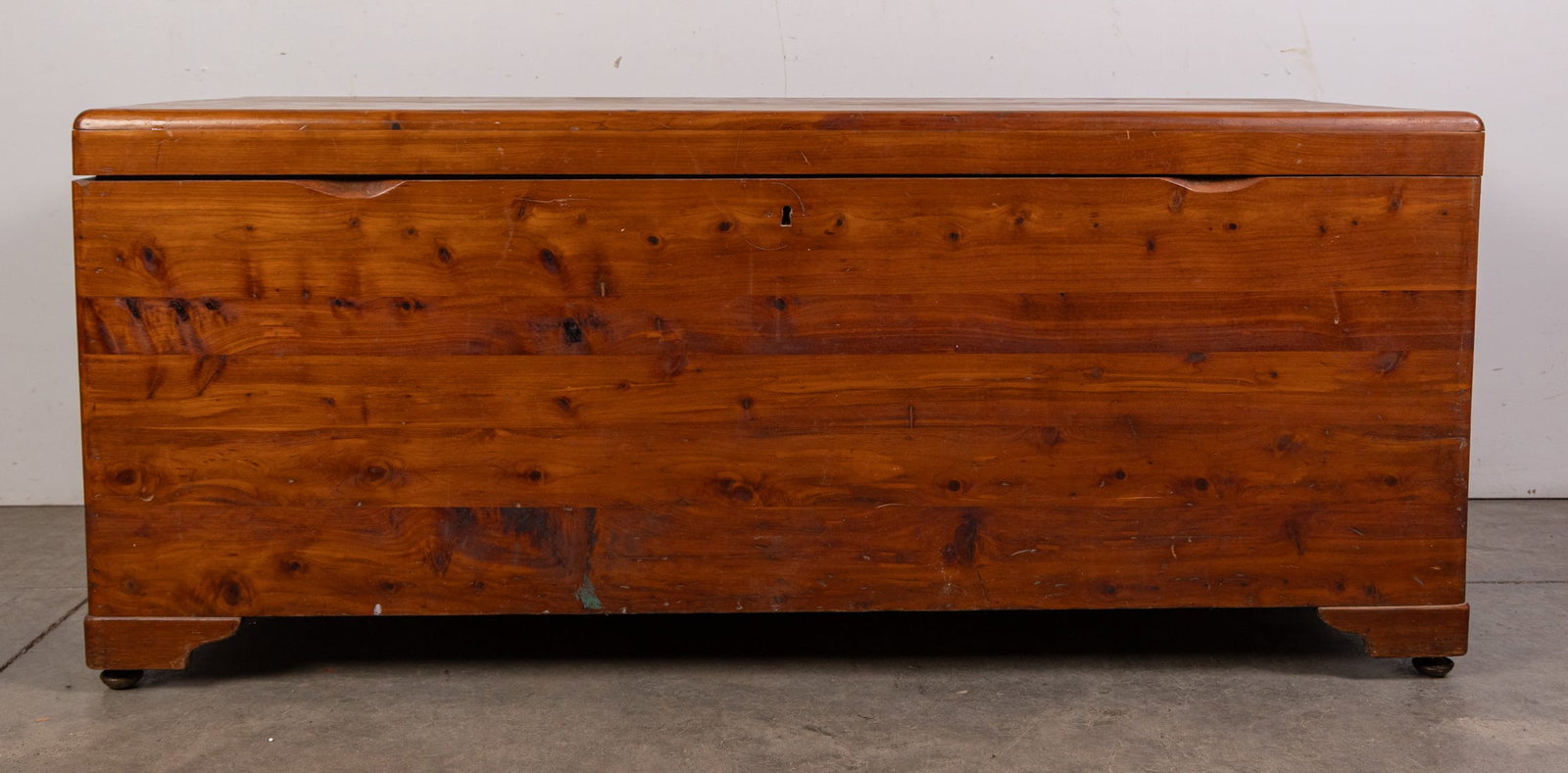 Bally Mfg. Co. Red Cedar Vintage Wooden Blanket Chest: Bally Mfg. Co. Red Cedar Vintage Wooden Blanket Chest Size 22" x 52" x 21" Literature Brooks Auction – Online Auction Terms & Conditions Contact: (856) 694-2960 | info@brooks.auction READ