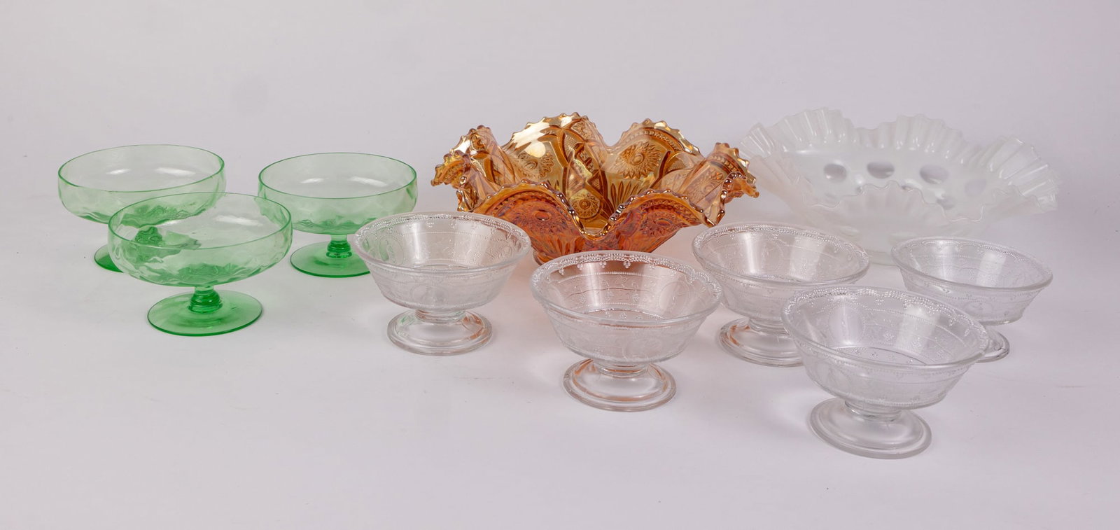 Assortment of Vintage Carnival and Depression Glass ft. Uranium Glass (1 of 6)