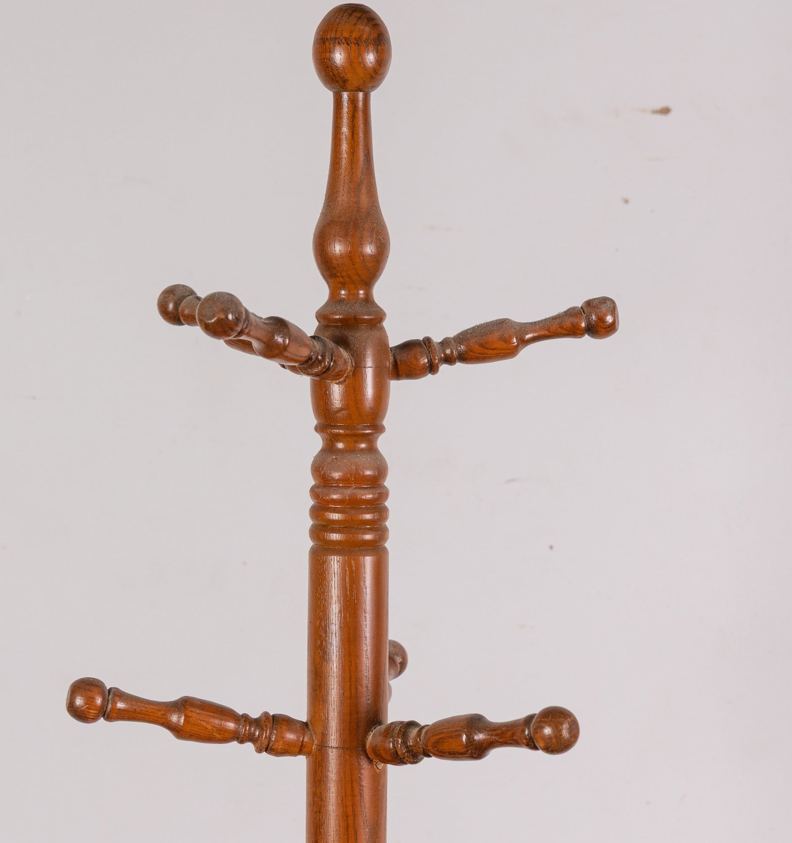 Vintage Wooden Standing Coat Rack - 3