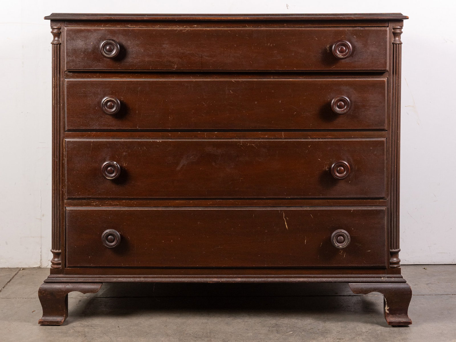Antique 19th/Early 20th Century Four Drawer Dresser: Antique 19th/Early 20th Century Four Drawer Dresser Size 36" x 42" x 22" Literature Brooks Auction – Online Auction Terms & Conditions Contact: (856) 694-2960 | info@brooks.auction READ BEFO