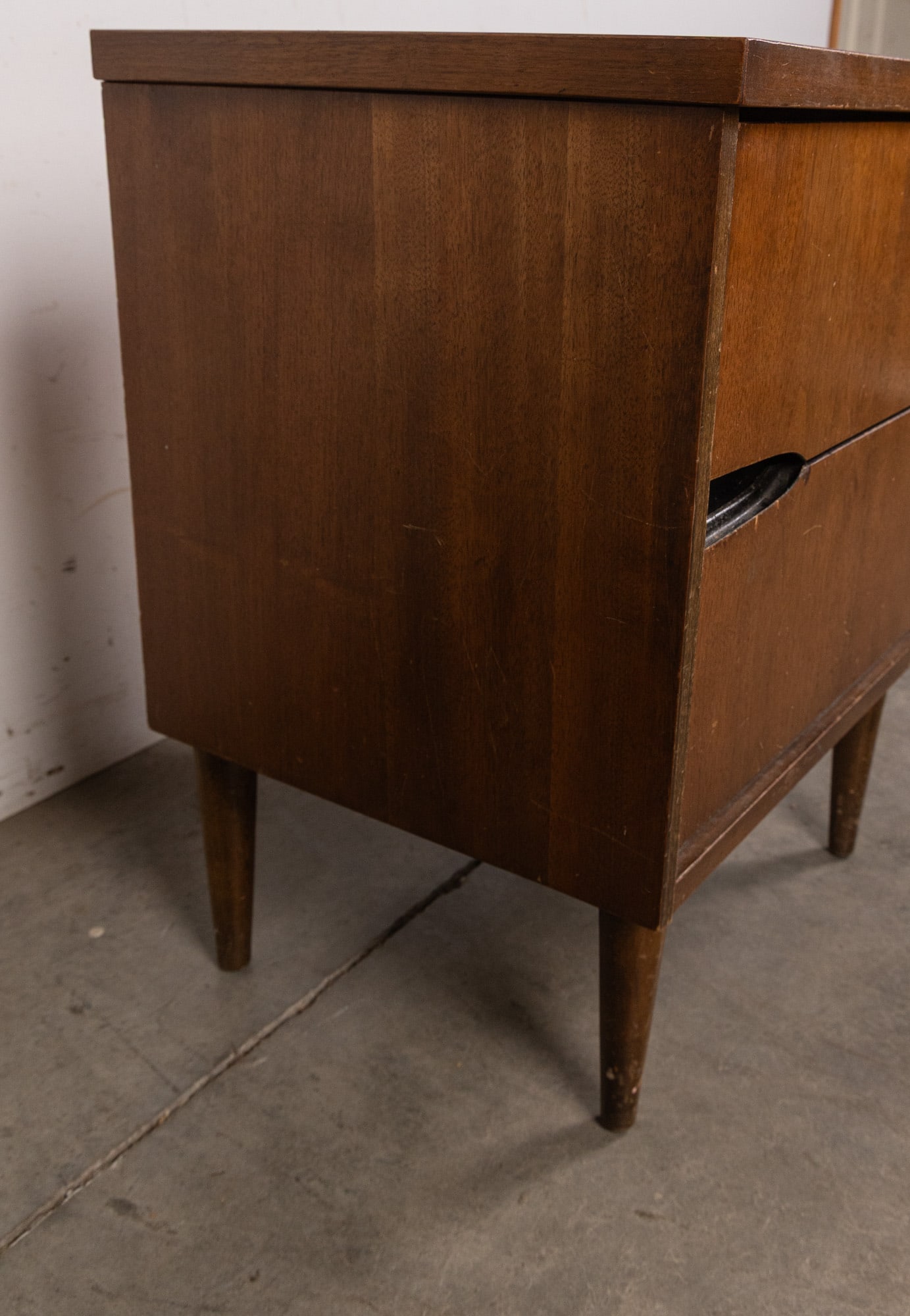 Mid Century Modern MCM Two Drawer Nightstand - 4