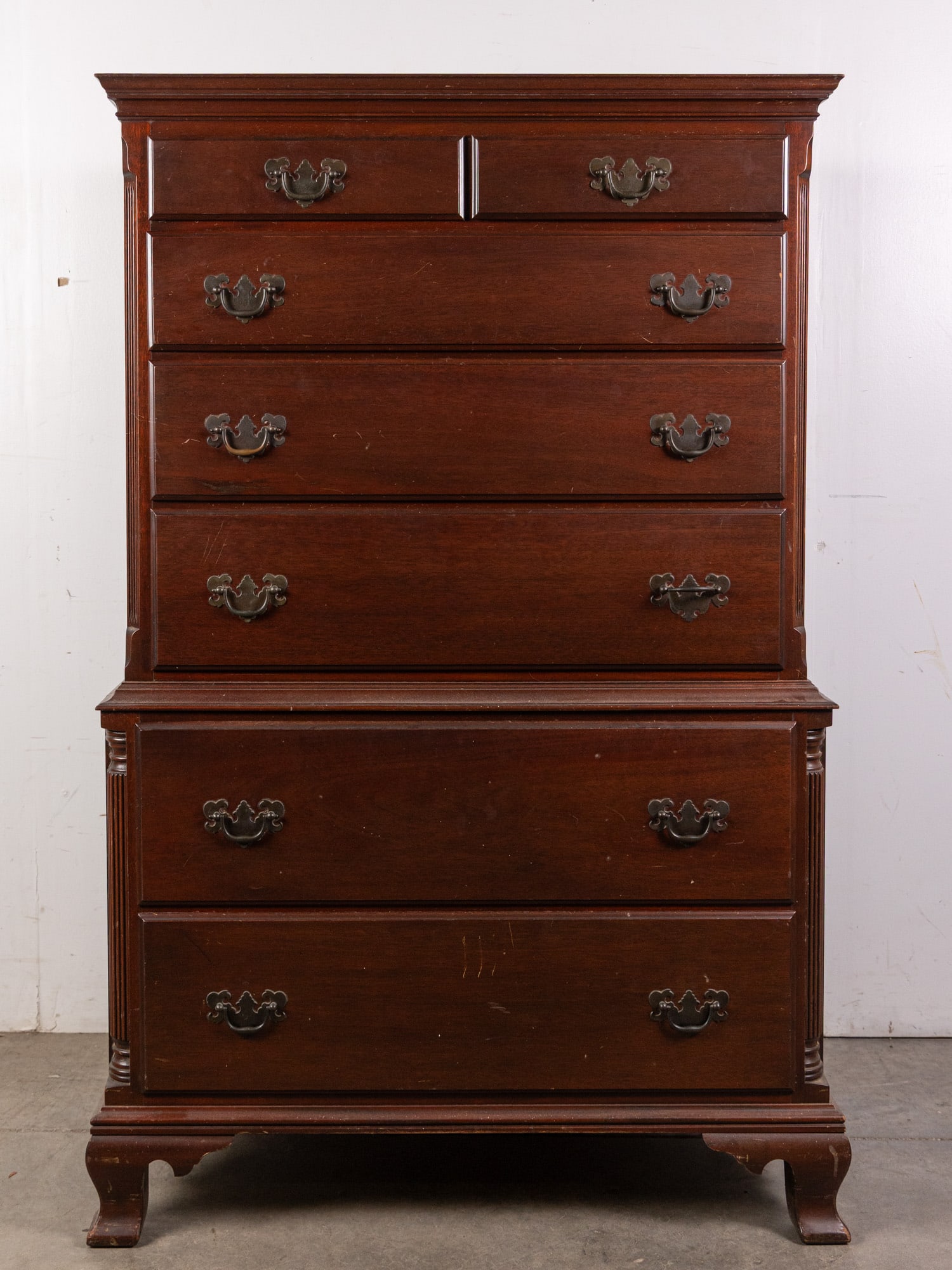Vintage Wooden Chest of Drawers: Vintage Wooden Chest of Drawers Size 54" x 34" x 20" Literature Brooks Auction – Online Auction Terms & Conditions Contact: (856) 694-2960 | info@brooks.auction READ BEFORE YOU BID: We want you