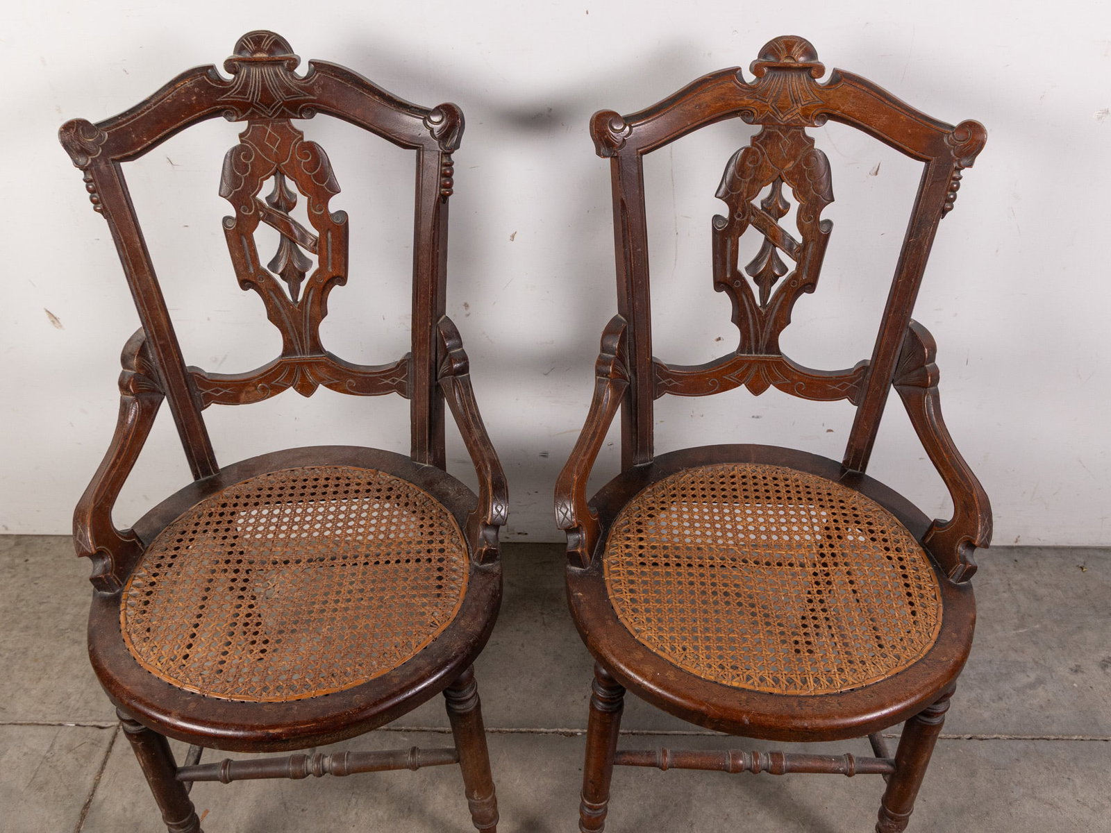 Pair of Antique Victorian Dining Chairs - 2