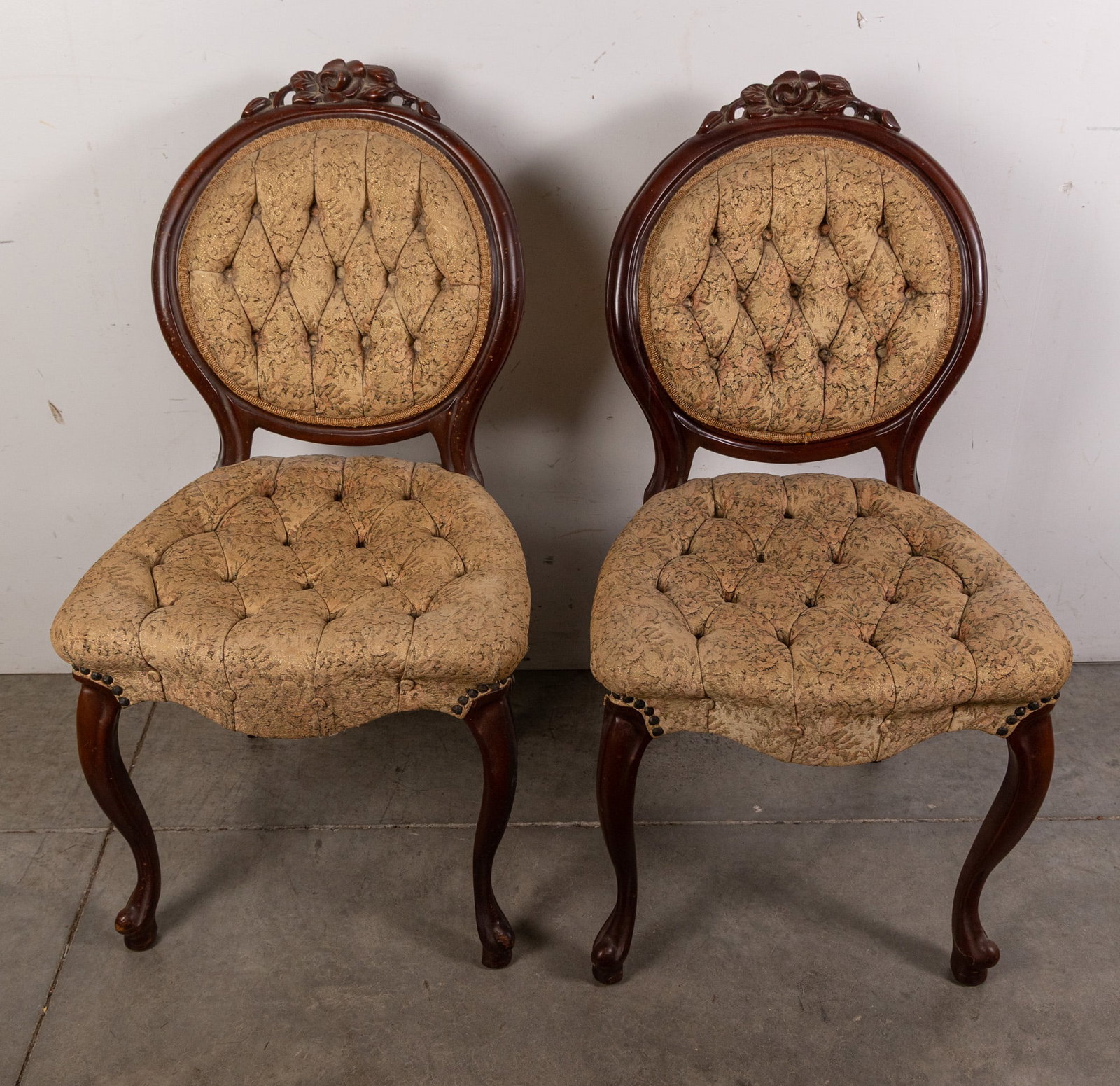 Pair of Antique Victorian Dining Chairs: Pair of Antique Victorian Dining Chairs Size 38" H Literature Brooks Auction – Online Auction Terms & Conditions Contact: (856) 694-2960 | info@brooks.auction READ BEFORE YOU BID: We want you