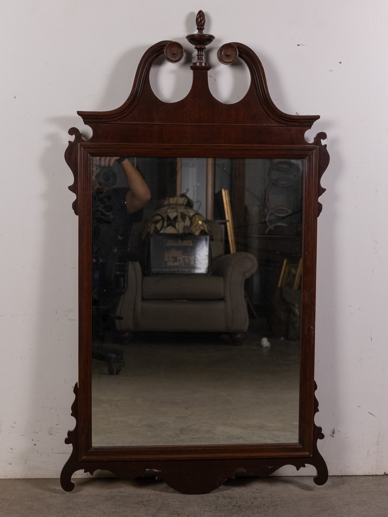 Antique Chippendale Style Wall Mounted Mirror (1 of 3)