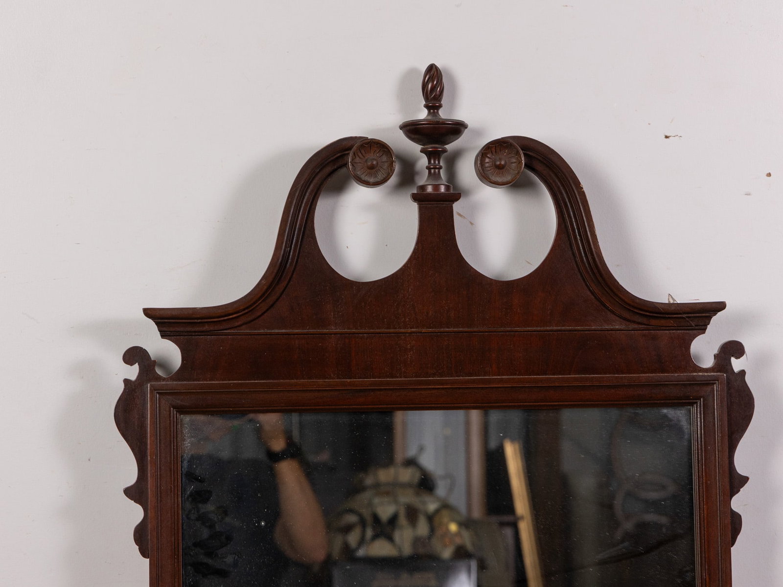 Antique Chippendale Style Wall Mounted Mirror - 2