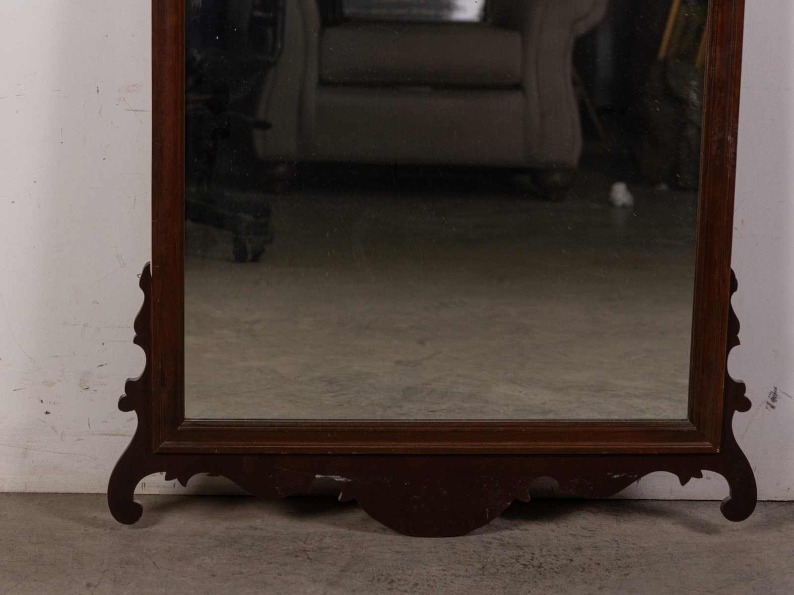 Antique Chippendale Style Wall Mounted Mirror - 3