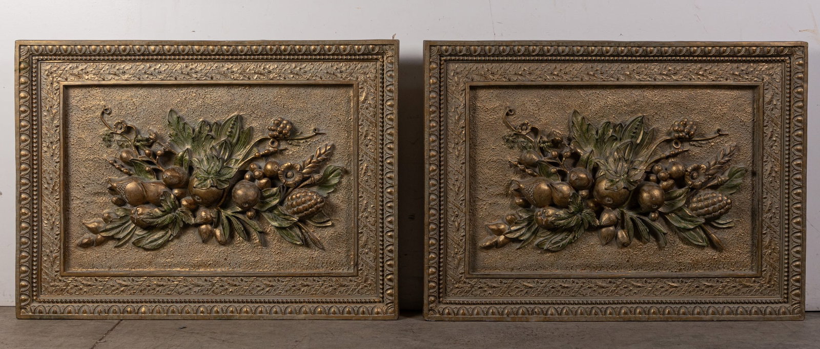 Pair of Decorative Foliate Motif Wall Art Hangings: Pair of Decorative Foliate Motif Wall Art Hangings Size 23" x 32" Literature Brooks Auction – Online Auction Terms & Conditions Contact: (856) 694-2960 | info@brooks.auction READ BEFORE YOU