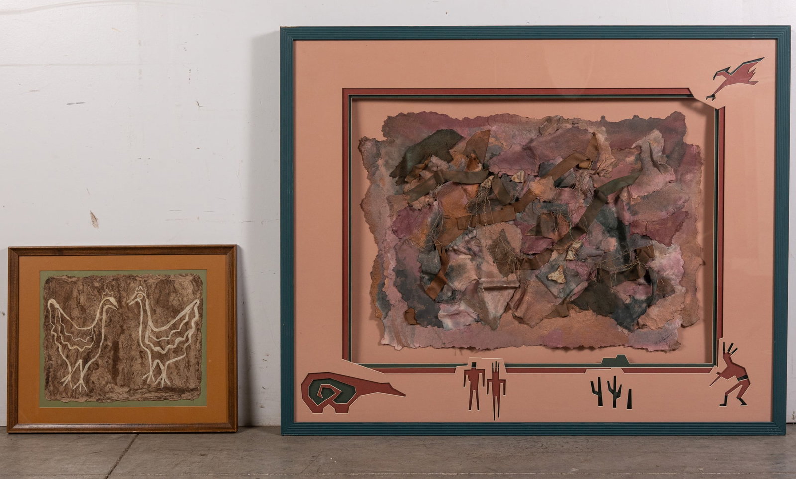 Two Pieces of Native Style Art ft. Chicken Petroglyph: Two Pieces of Native Style Art ft. Chicken Petroglyph Size 34" x 43" Literature Brooks Auction – Online Auction Terms & Conditions Contact: (856) 694-2960 | info@brooks.auction READ BEFORE YOU