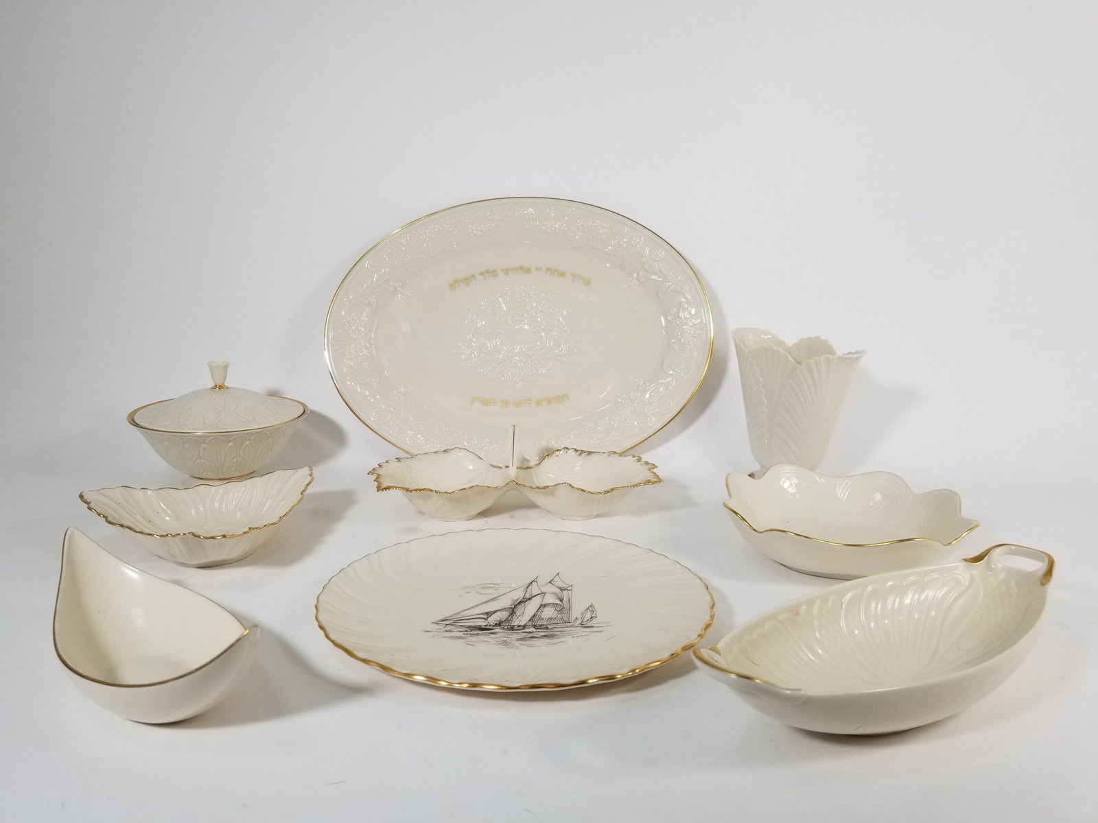Large Grouping of Lenox Porcelain Articles ft. Challah Platter (1 of 4)