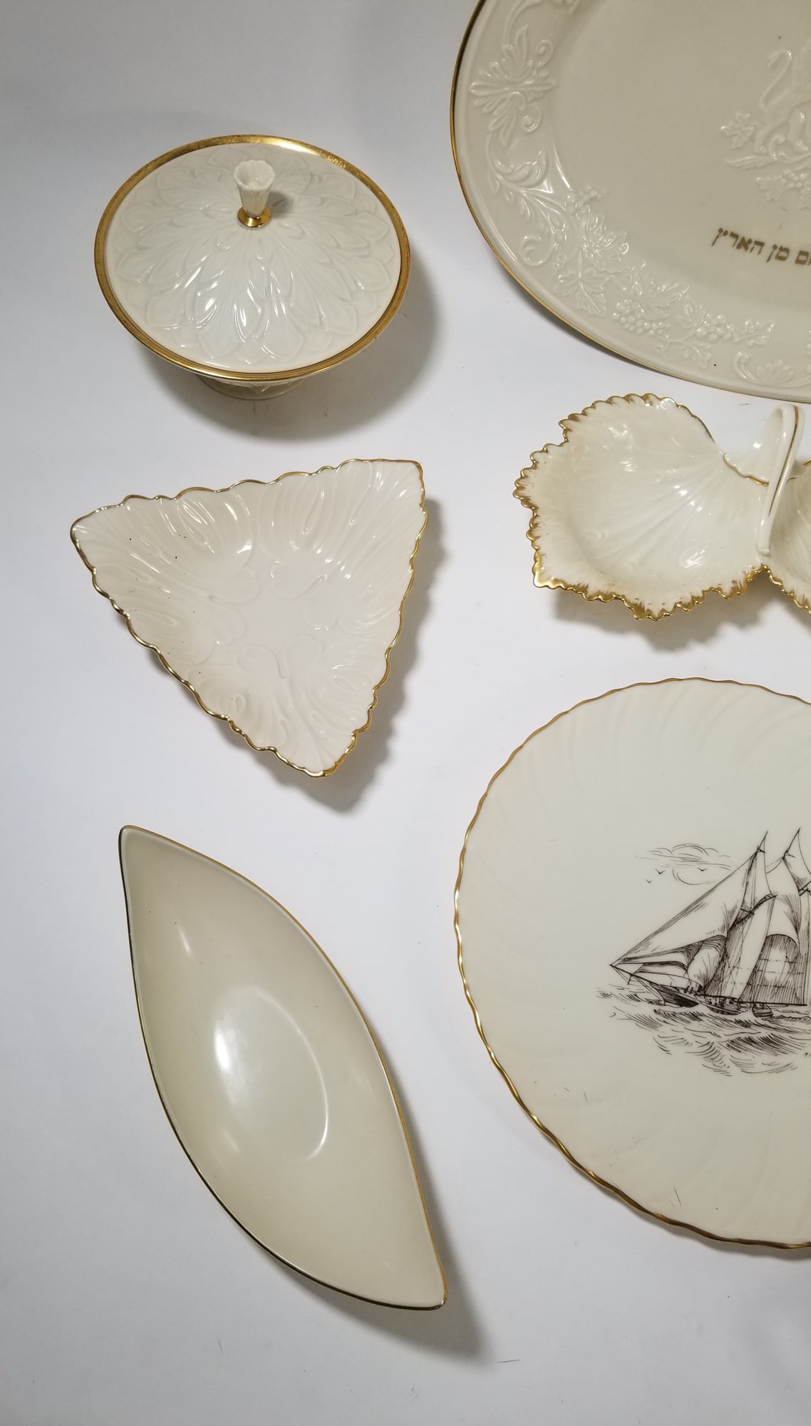 Large Grouping of Lenox Porcelain Articles ft. Challah Platter - 2