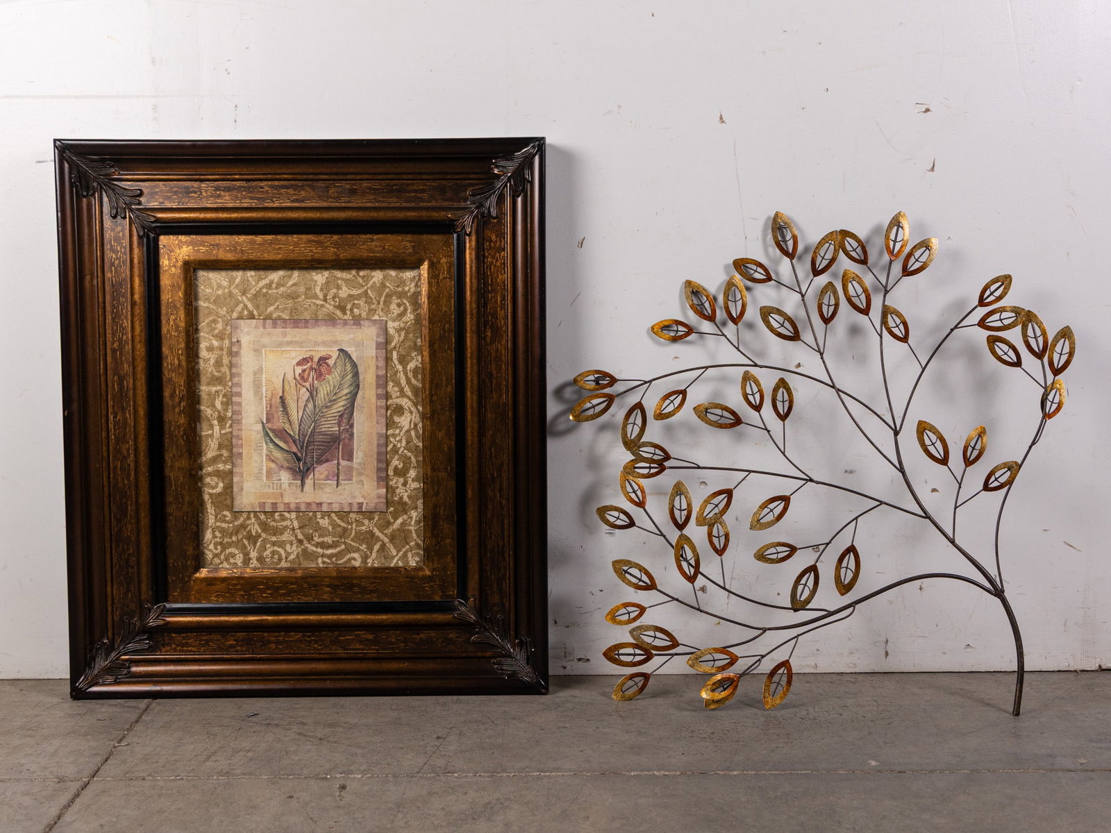 Two Pieces of Decorative Wall Art ft. Metal Tree Branch: Two Pieces of Decorative Wall Art ft. Metal Tree Branch Size 29" x 25" Literature Brooks Auction – Online Auction Terms & Conditions Contact: (856) 694-2960 | info@brooks.auction READ BEFORE
