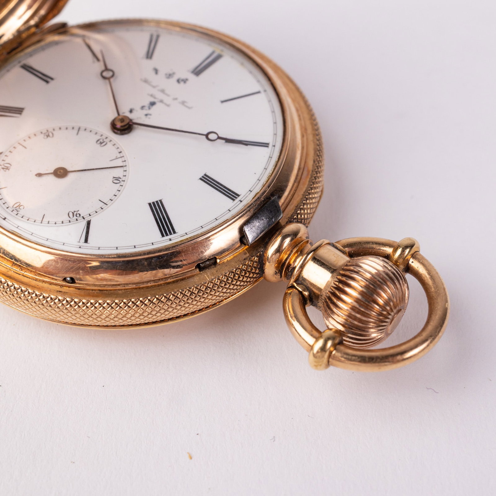 19th c. 18K Gold Black Starr & Frost Pocket Watch - 4