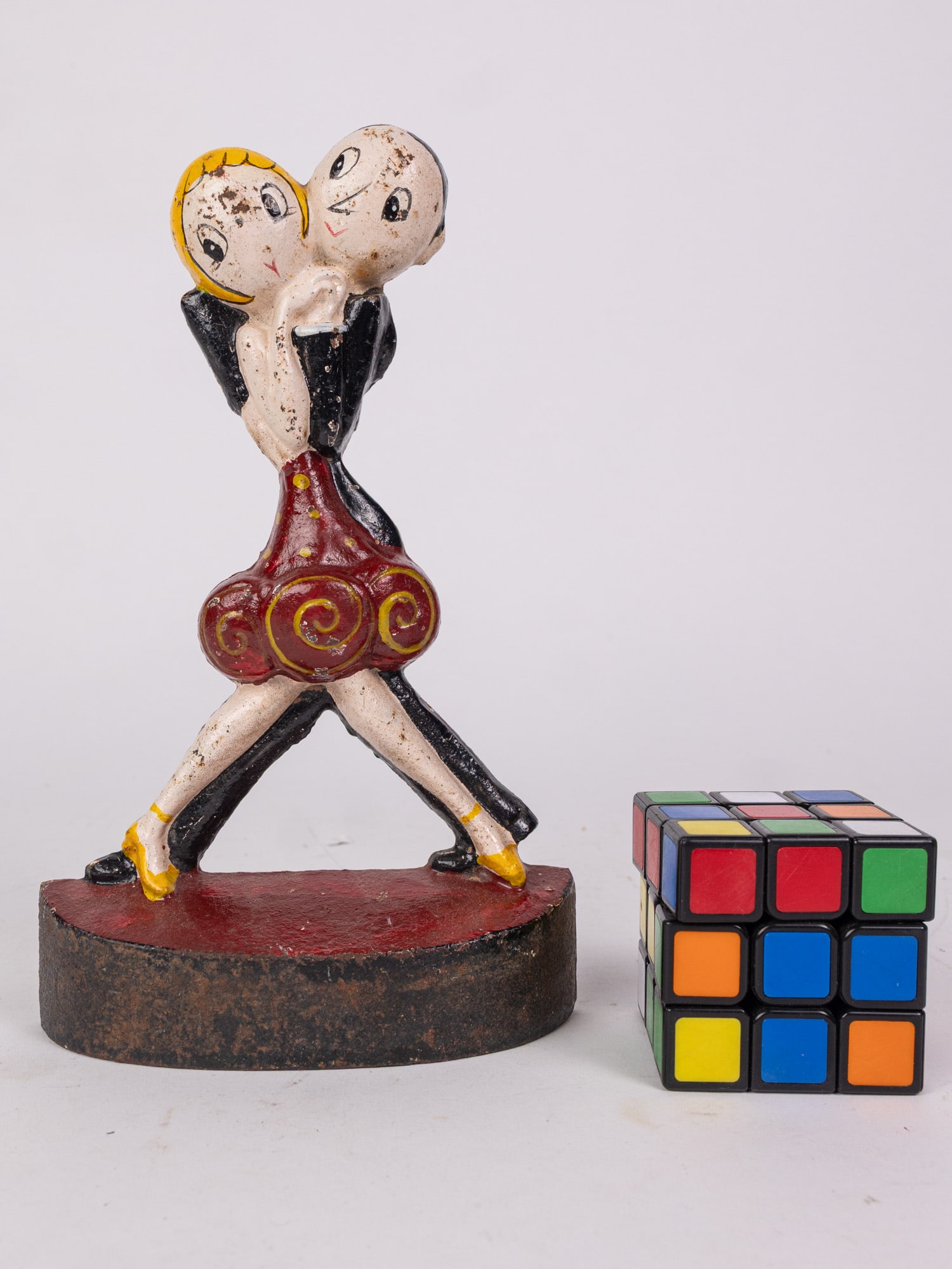 Anne Fish Charleston Dancers Cast Iron Door Stop - 2