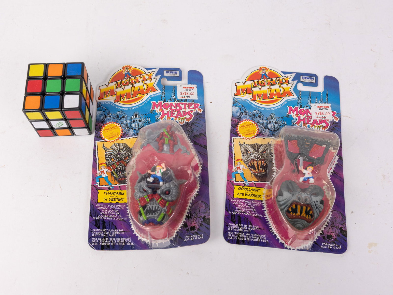 Pair of Mighty Max Monster Heads Action Figures - 2