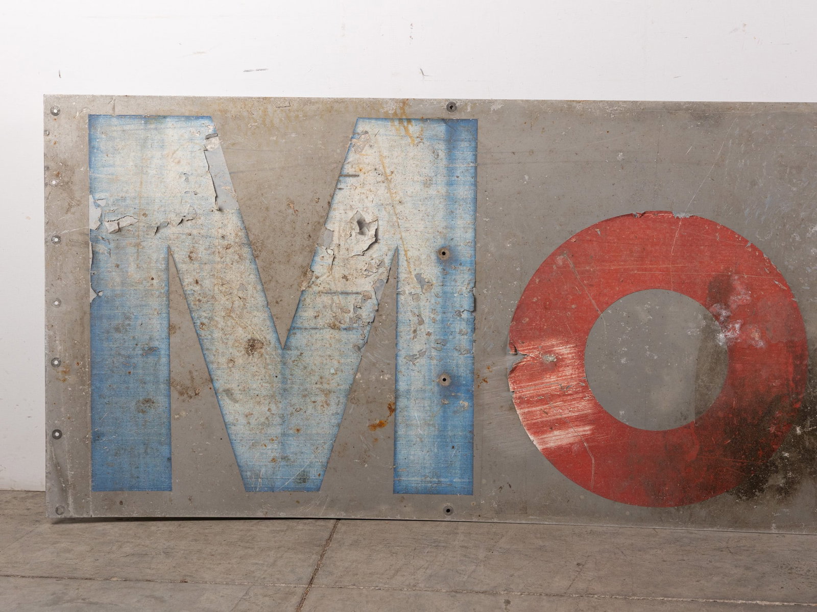 LARGE Vintage Metal MOBIL Sign - 2