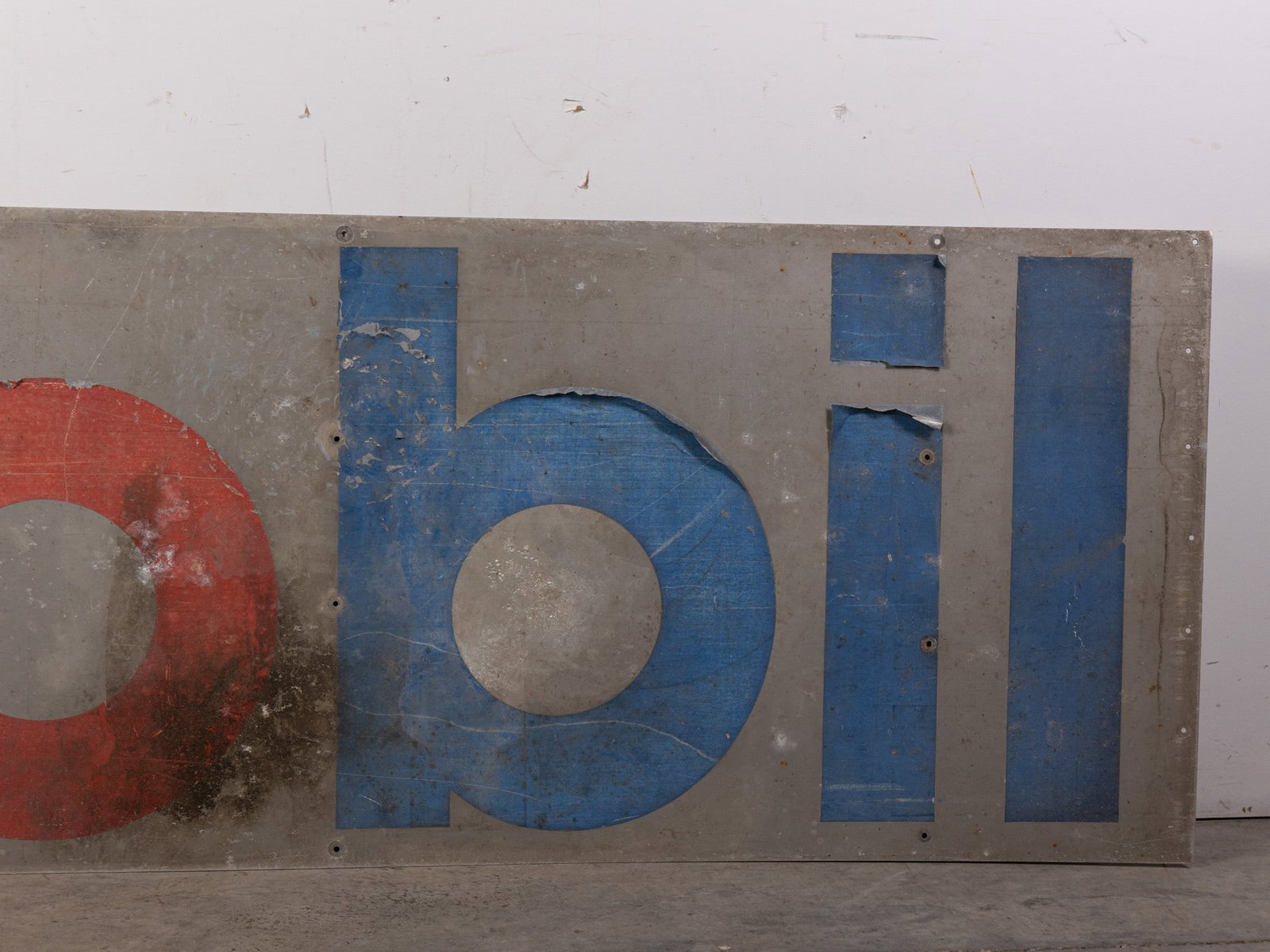 LARGE Vintage Metal MOBIL Sign - 3