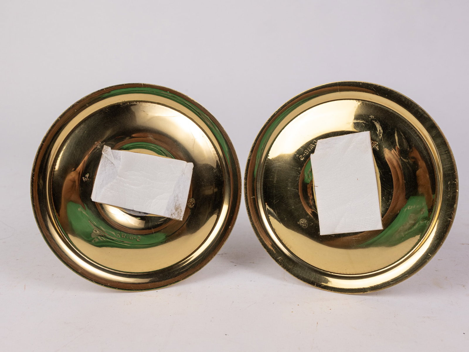 Pair of Virginia Metalcrafters Brass Candlesticks - 4