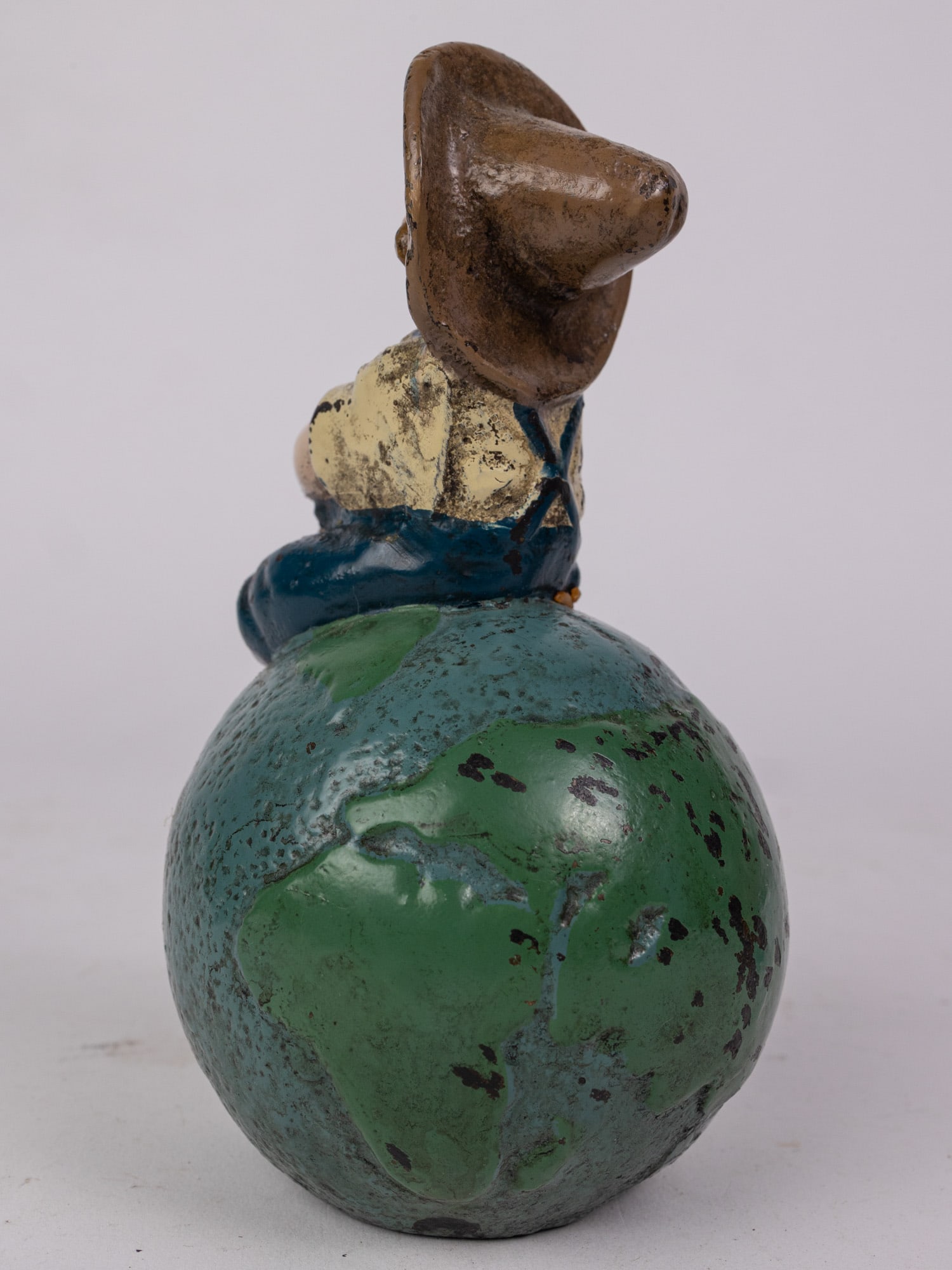 Cast Iron Dutch Boy on Globe Door Stop - 4