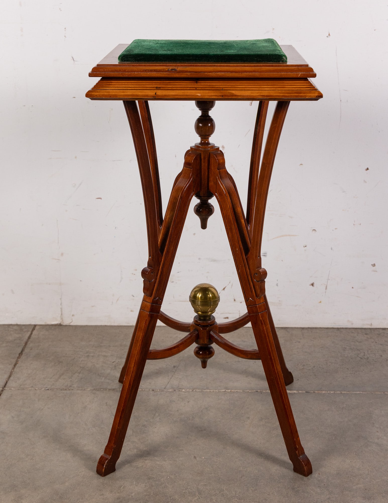 Antique Restored Victorian Velvet Topped Accent Table: Antique Restored Victorian Velvet Topped Accent Table Size 31" H Literature Brooks Auction – Online Auction Terms & Conditions Contact: (856) 694-2960 | info@brooks.auction READ BEFORE YOU BID: