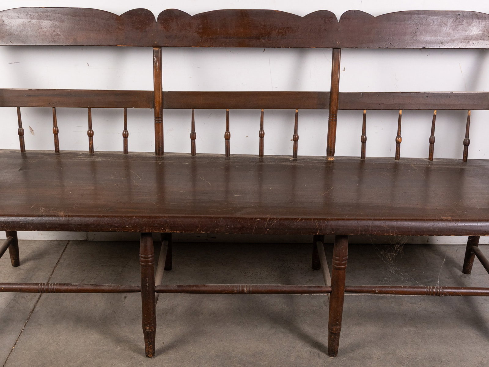 Large Antique Deacon's Bench - 3