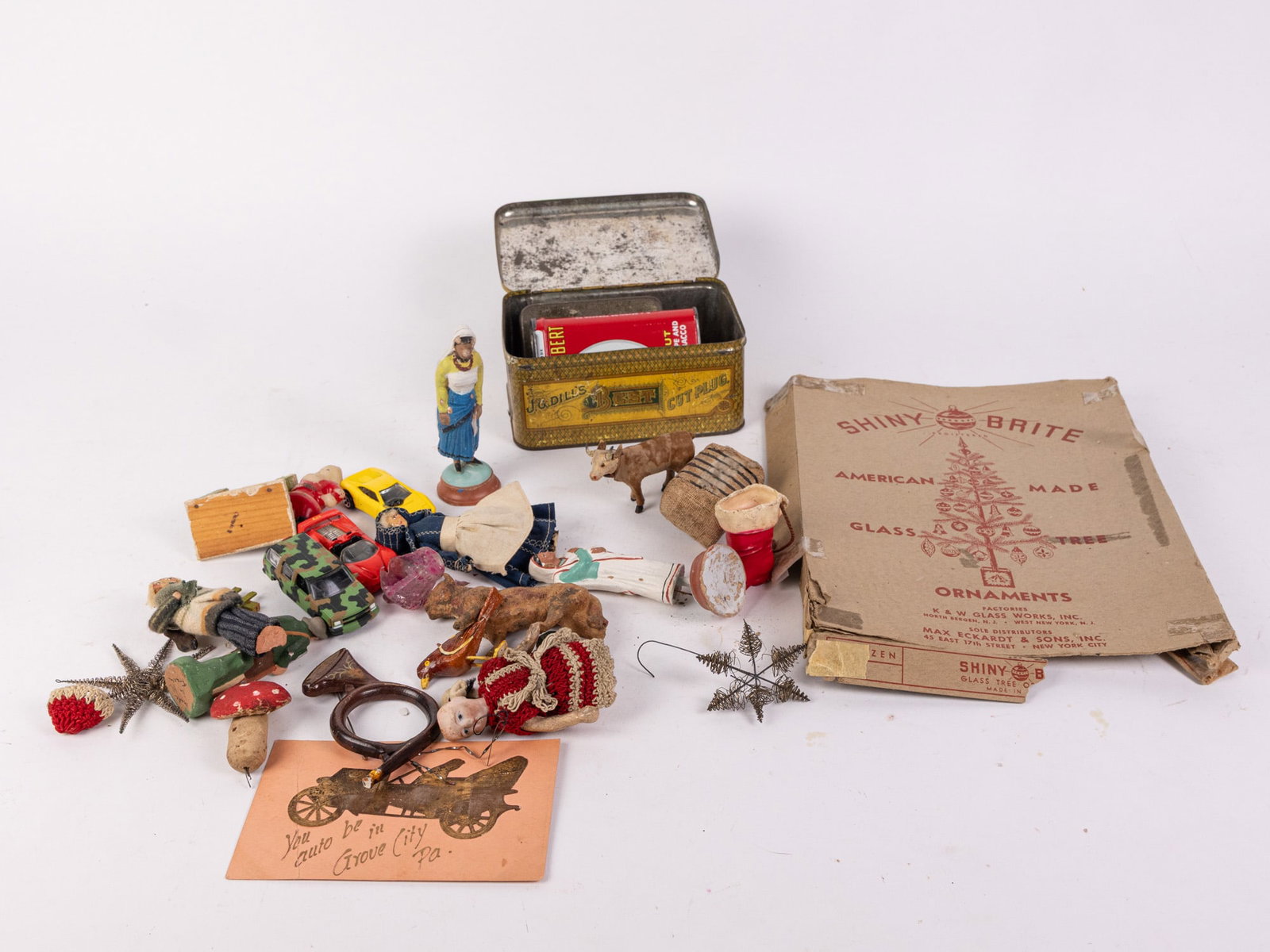 Vintage & Antique Assortment Lot: Vintage & Antique Assortment Lot Size 7" x 12" x 12" Literature Brooks Auction – Online Auction Terms & Conditions Contact: (856) 694-2960 | info@brooks.auction READ BEFORE YOU BID: We w