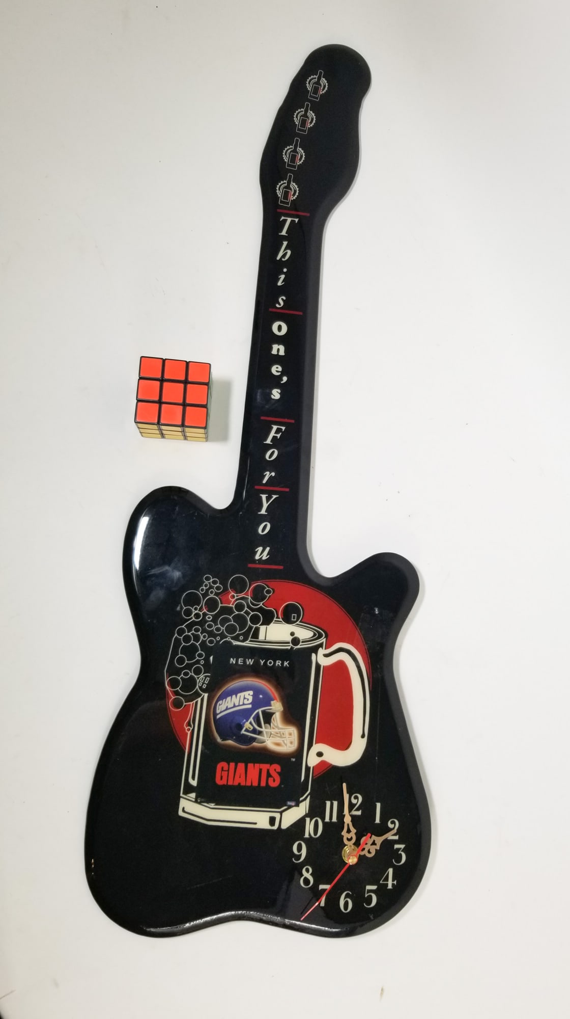 "This One's For You" New York Giants Guitar Wall Clock - 2