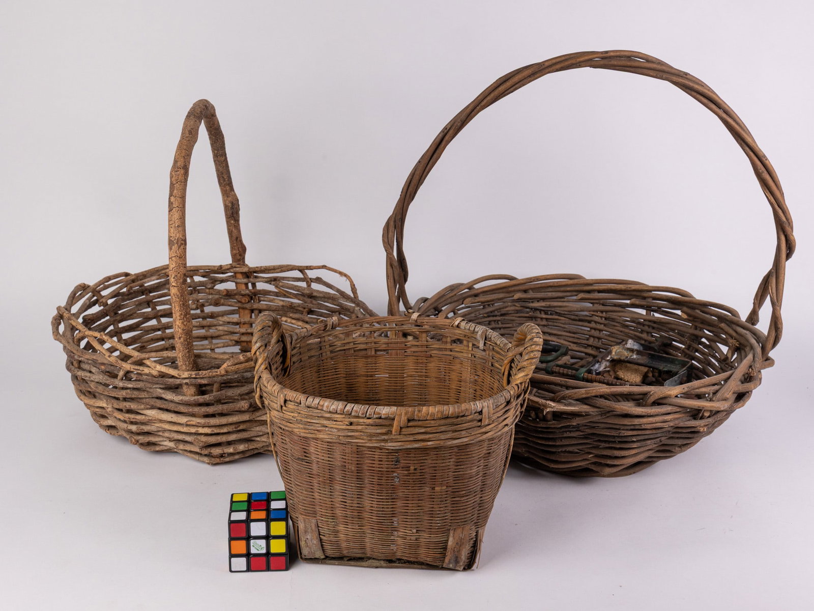 Three Vintage Woven Baskets - 2